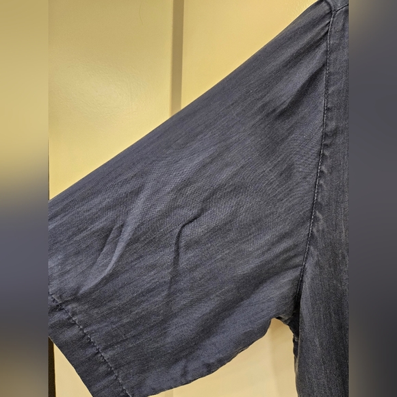 Vintage - 100% Silk "Studio B" Jumpsuit - Size L - EUC - Navy - Picture 11 of 13